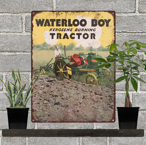 1920 Waterloo Boy Kerosene Tractor John Deere Farm Metal Sign 9x12\