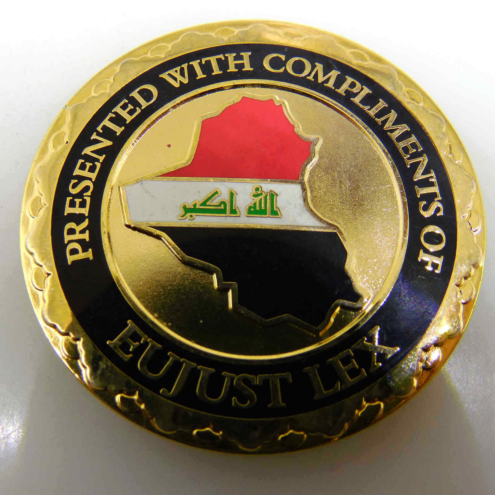 EUROPEAN UNION INTEGRATED RULE OF LAW MISSION FOR IRAQ EUJUST LEX CHALLENGE COIN