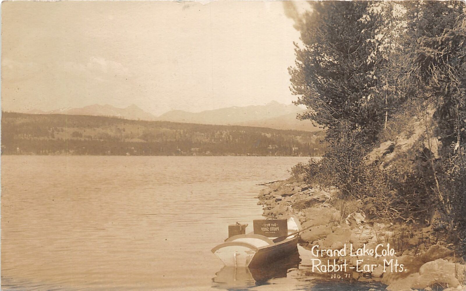H36/ Grand Lake Colorado RPPC Postcard c1910 Out West Photo Rabbit Ear 6
