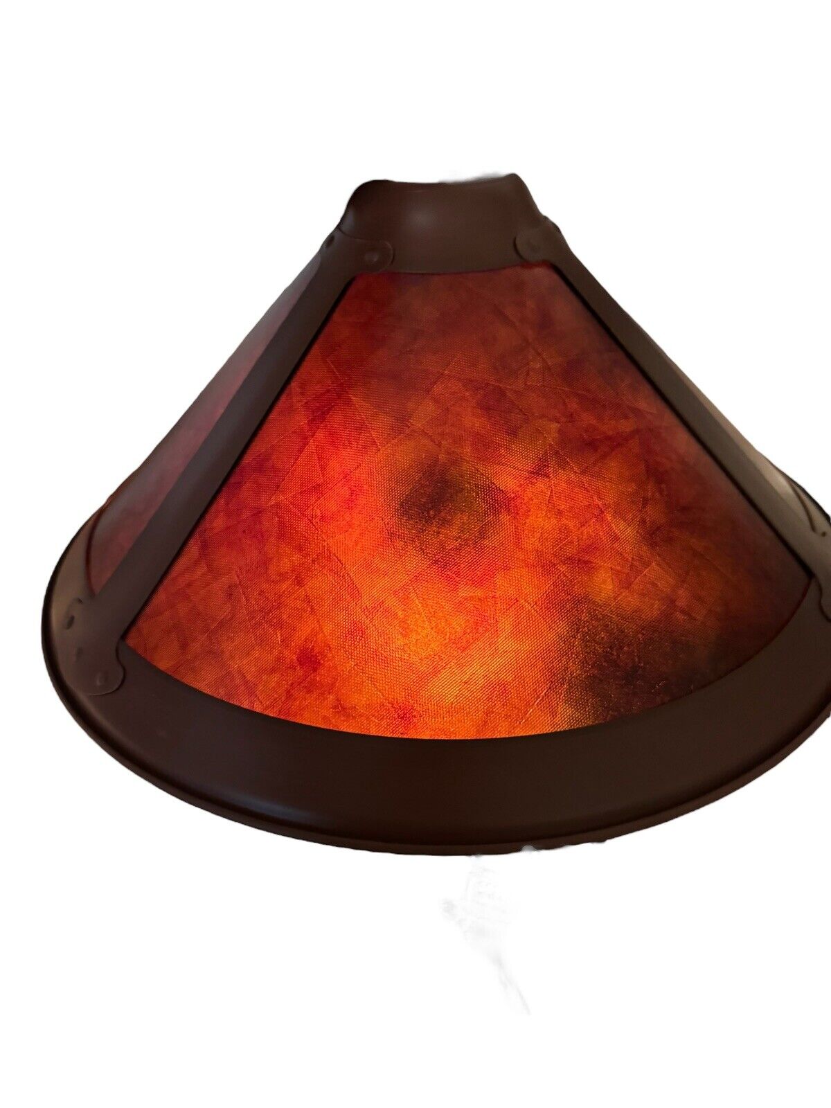 Amber Mica Mission Style Lamp Shade - 6.5\