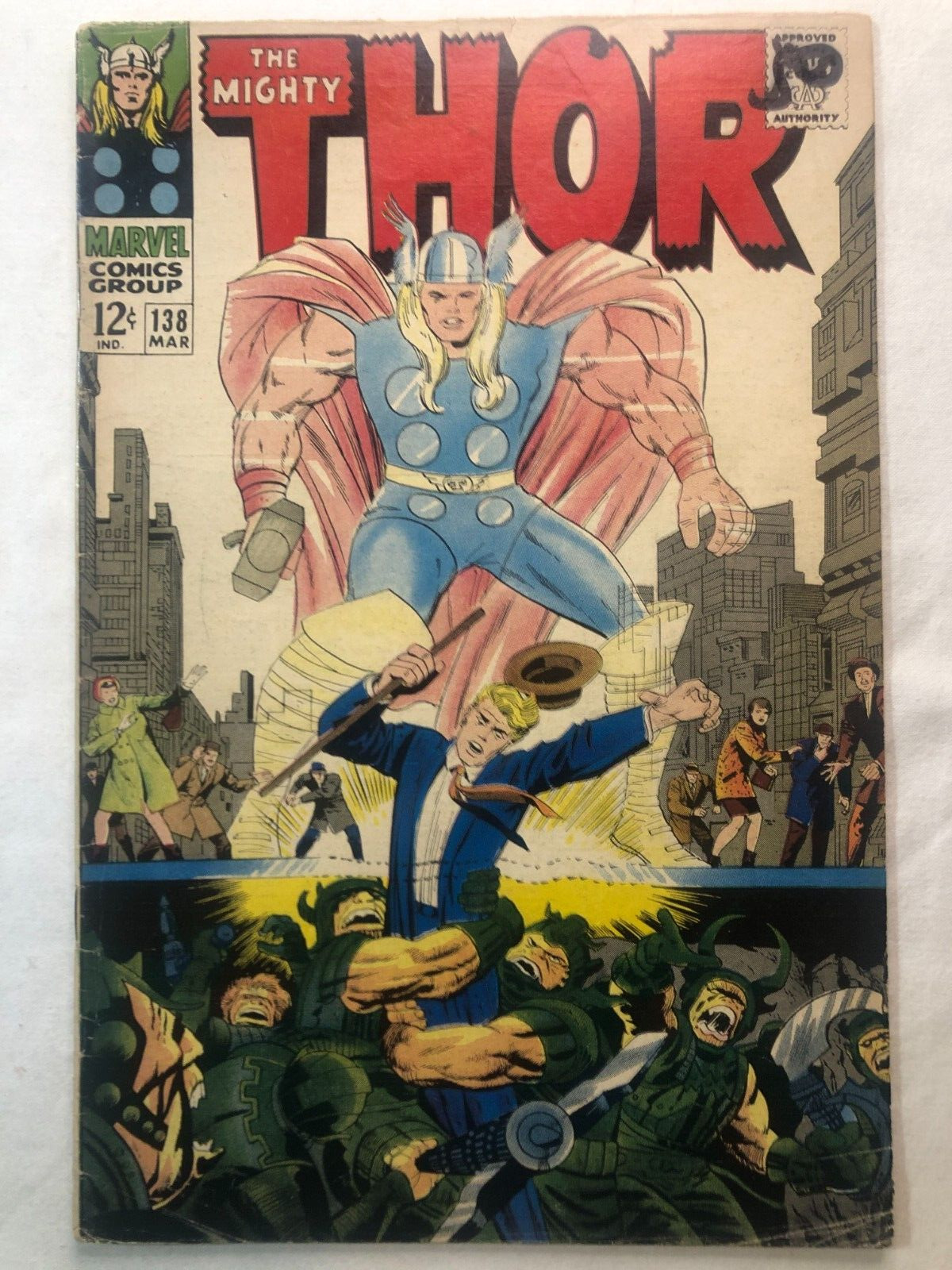 Mighty Thor 138 March 1967 Vintage Silver Age Marvel Comics Kirby Art
