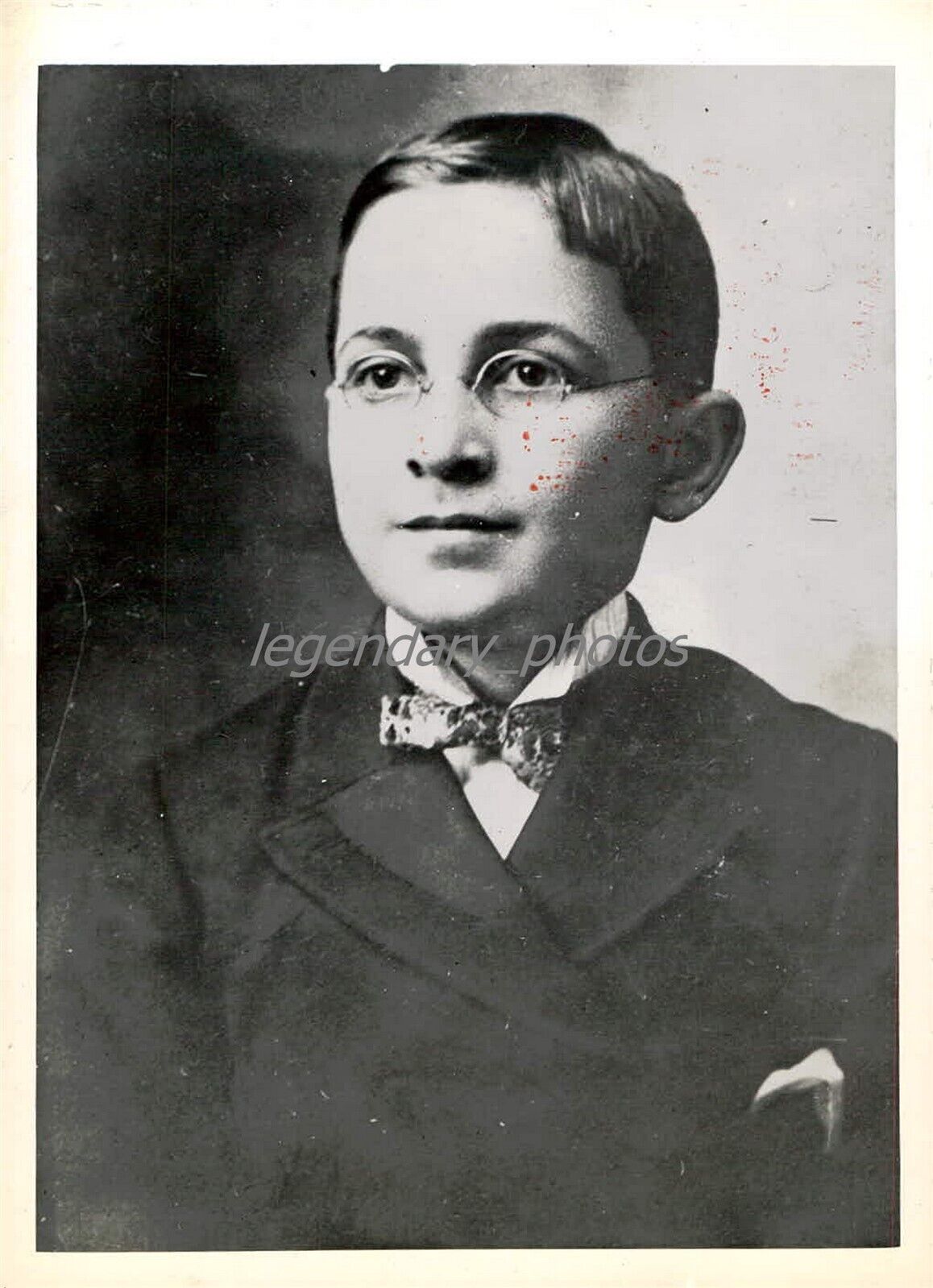 1899 Young Portrait of President Harry Truman Original News Service Photo