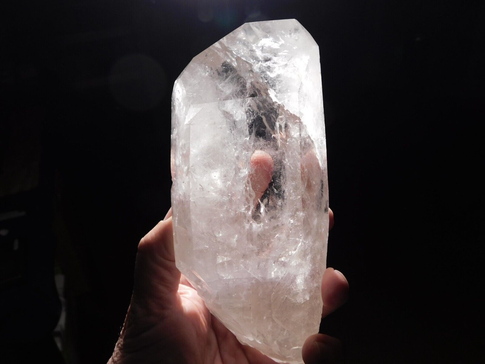 BIG Polished LEMURIAN Quartz Crystal From Brazil 1242gr