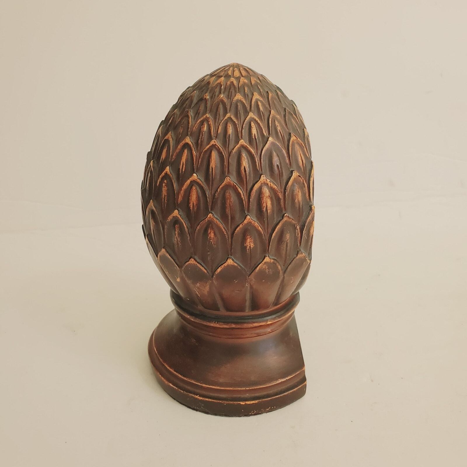 Pineapple Bookend Resin Brown Bronze Heavy 