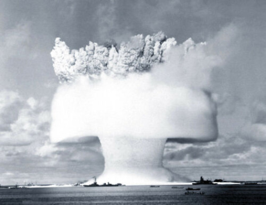 1946 Baker Day Atomic Bomb Test, Bikini Atoll Old Photo 8.5\