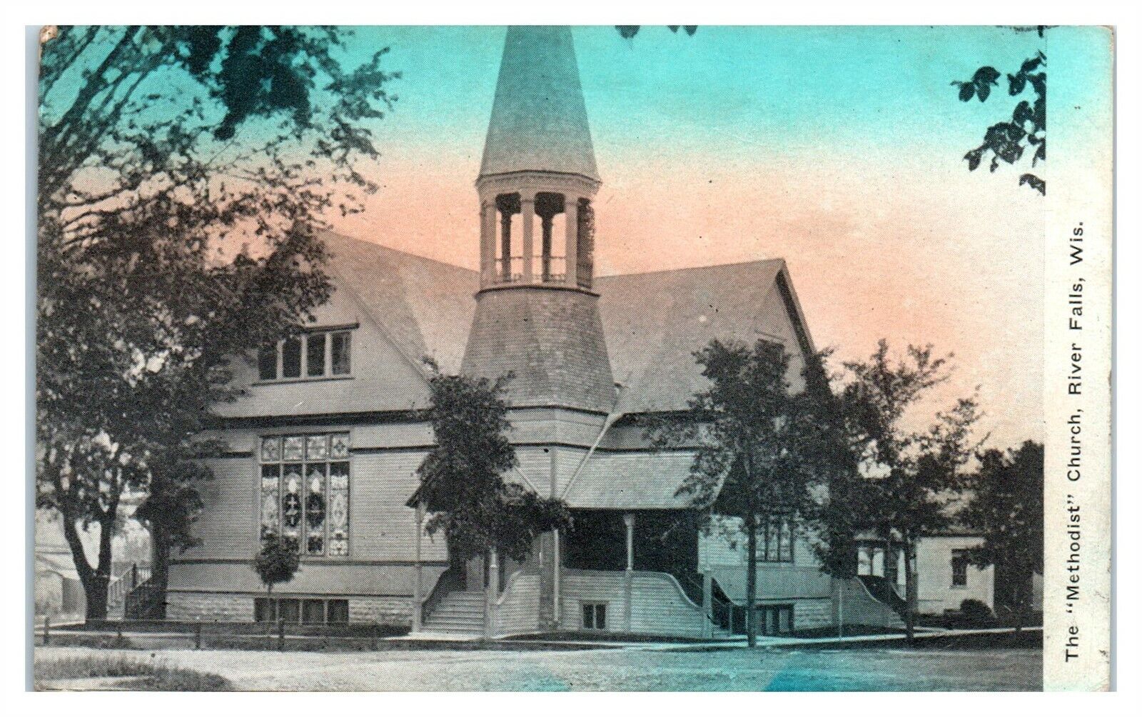 1913 Methodist Church, River Falls, WI Postcard *6E(3)24