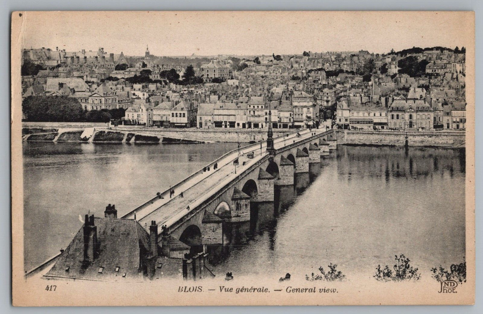 Postcard Blois General view, Centre-Val de Loire, France