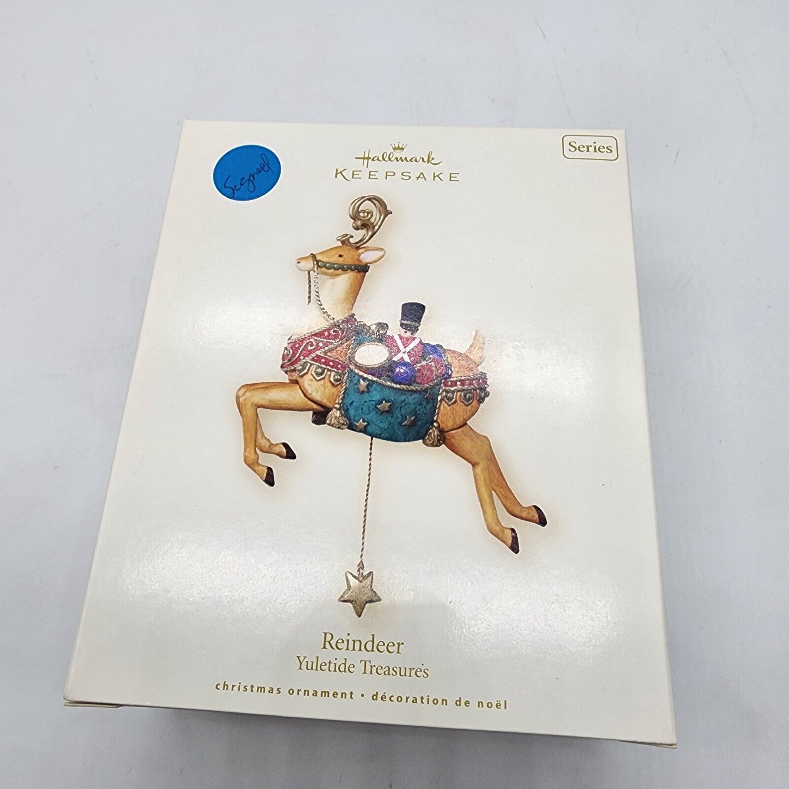 2007 Hallmark Ornament Reindeer Yule Treasures 2nd in Series SIGNED by Artist