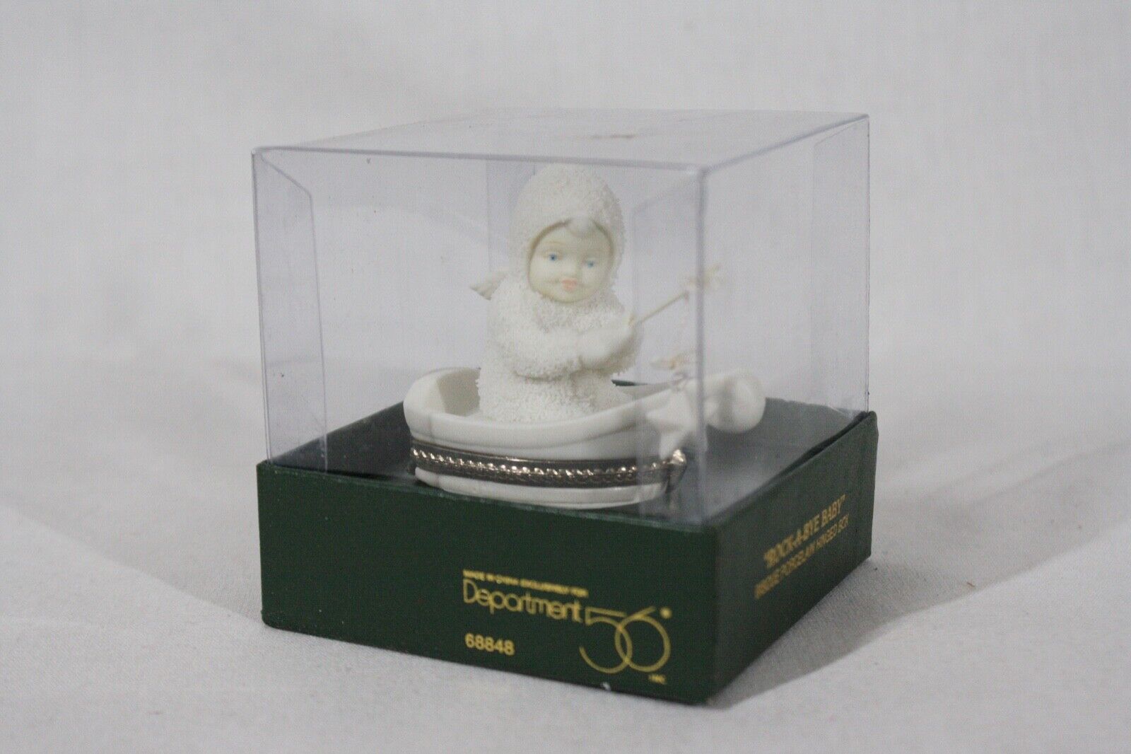 RARE DISCONTINUED SNOWBABIES DEPARTMENT 56 ROCK A BYE BABY ITEM 68848 NEW IN BOX