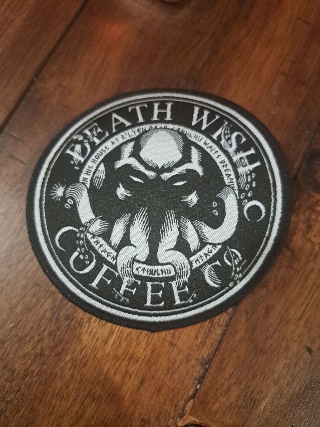 Death Wish Coffee Cthulhu Patch Rare Collectible Mug Advertising 