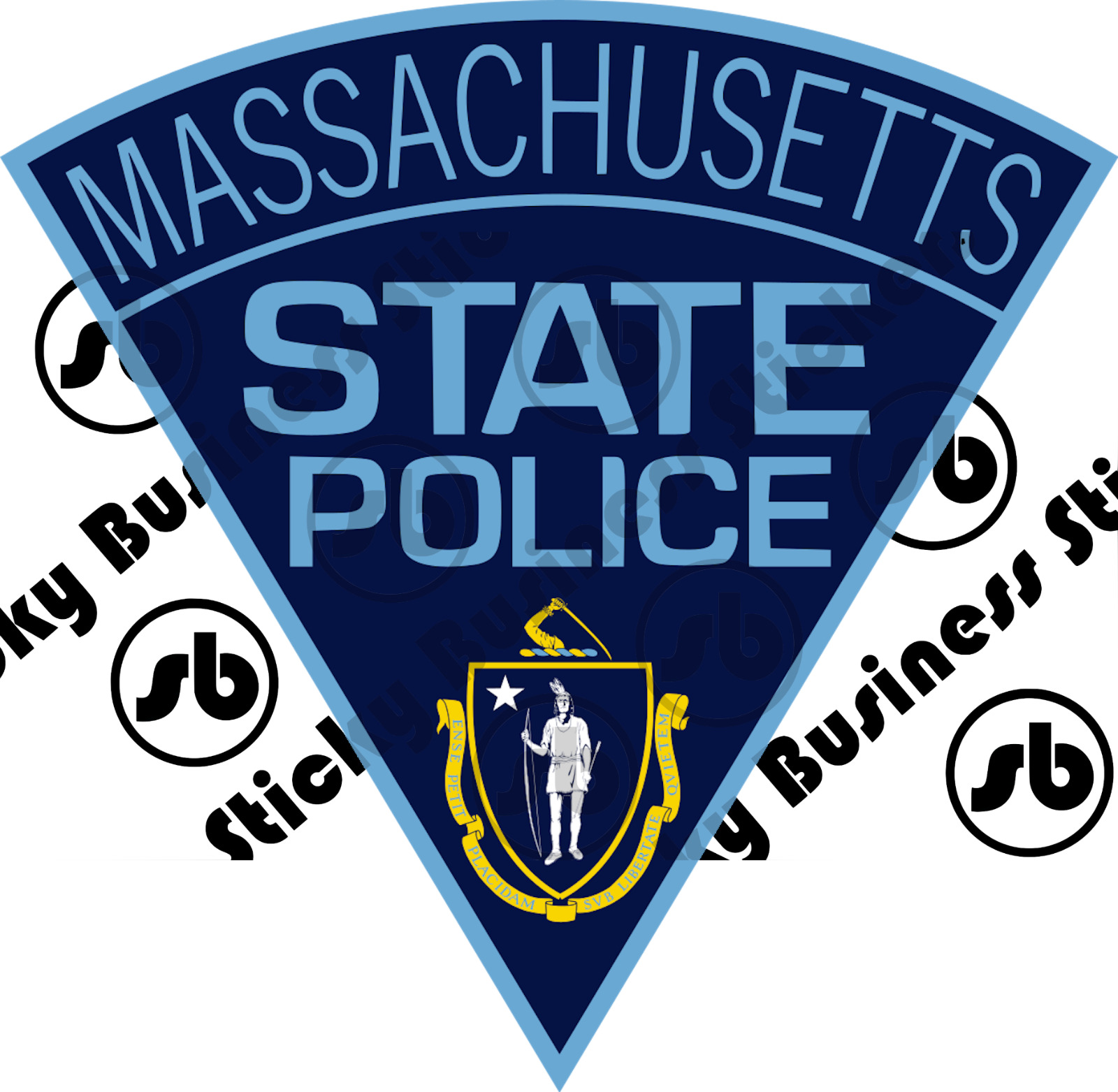 Massachusetts State Police Patch Sticker