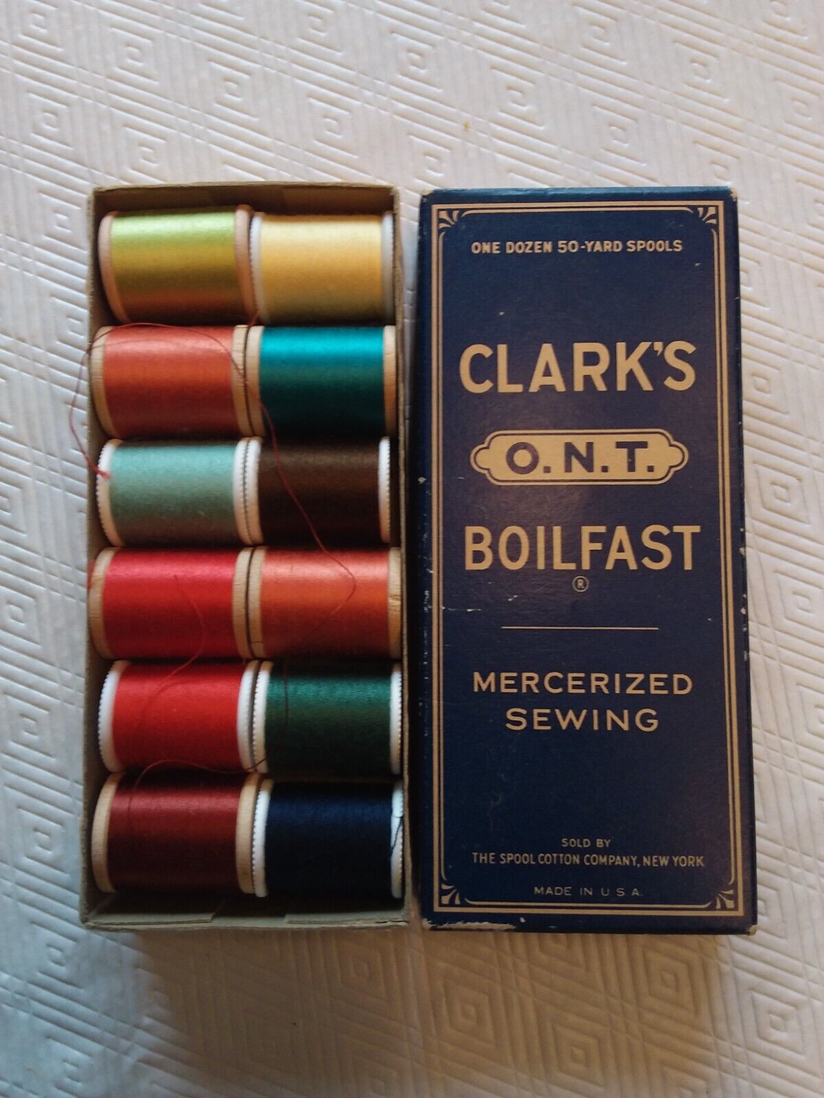 Vintage CLARK'S O.N.T. BOILFAST Mercerized Sewing