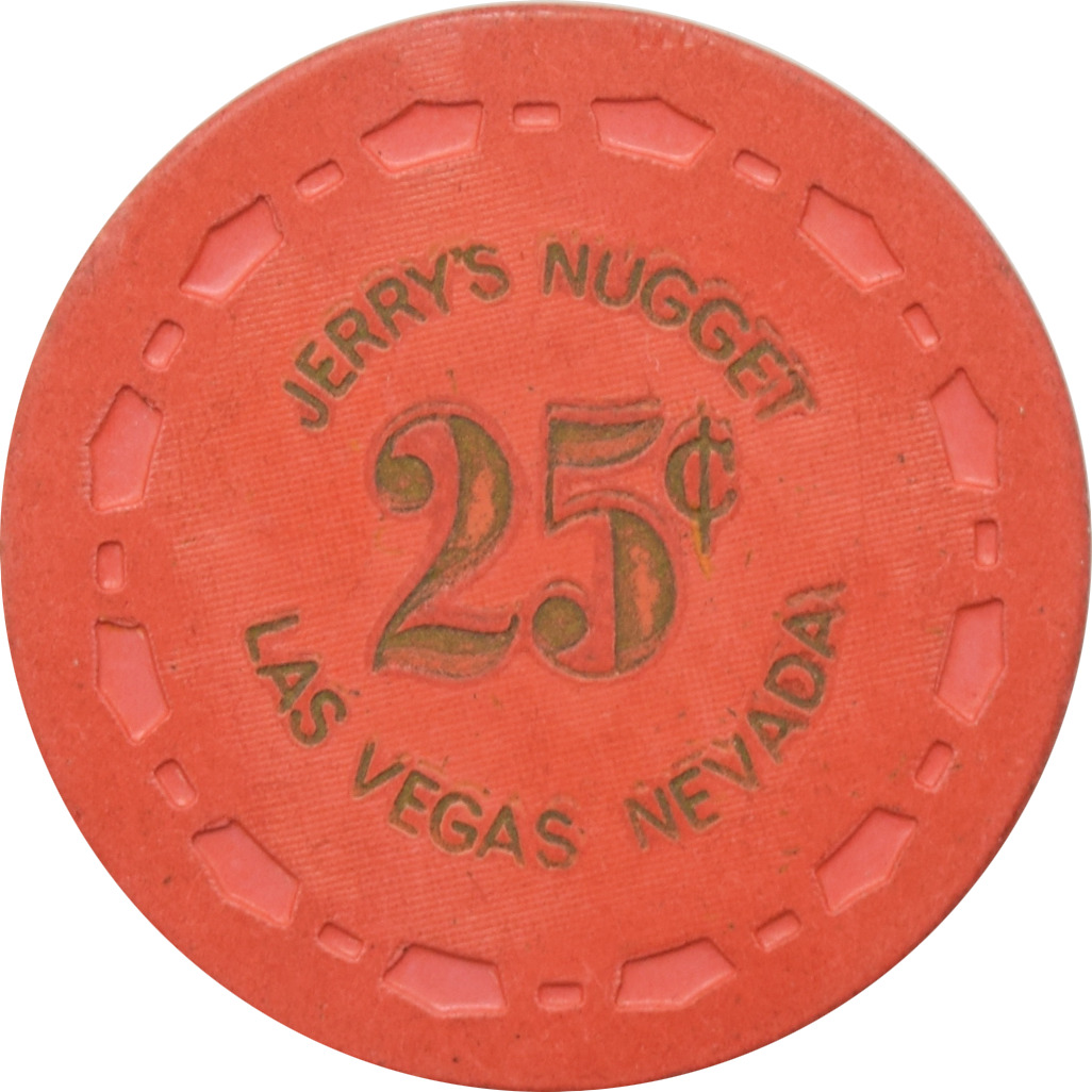 Jerry\'s Nugget Casino North Las Vegas Nevada 25 Cent Chip 1964