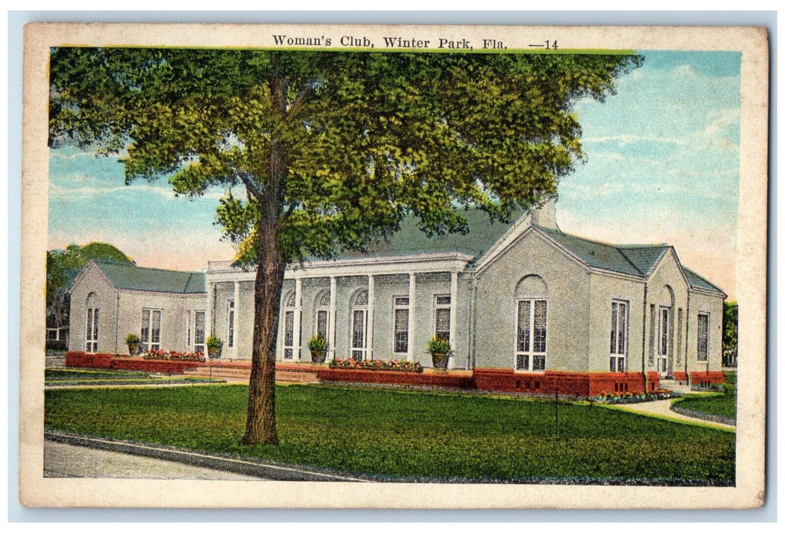 c1920\'s Woman\'s Club Winter Park Florida FL Antique Posted Postcard