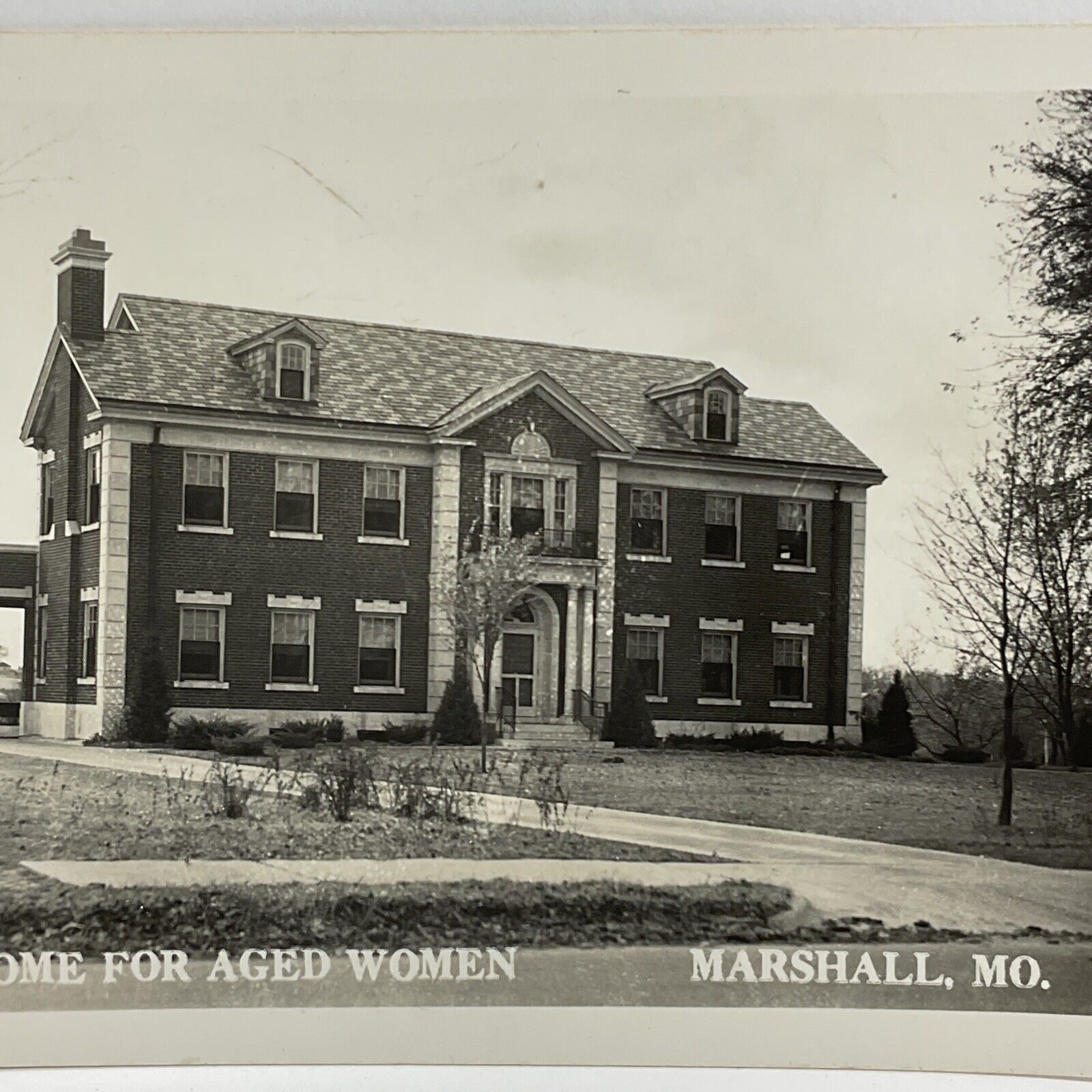 Early Marshall, Missouri Blosser Home for Aged Women Real Photo Postcard RPPC
