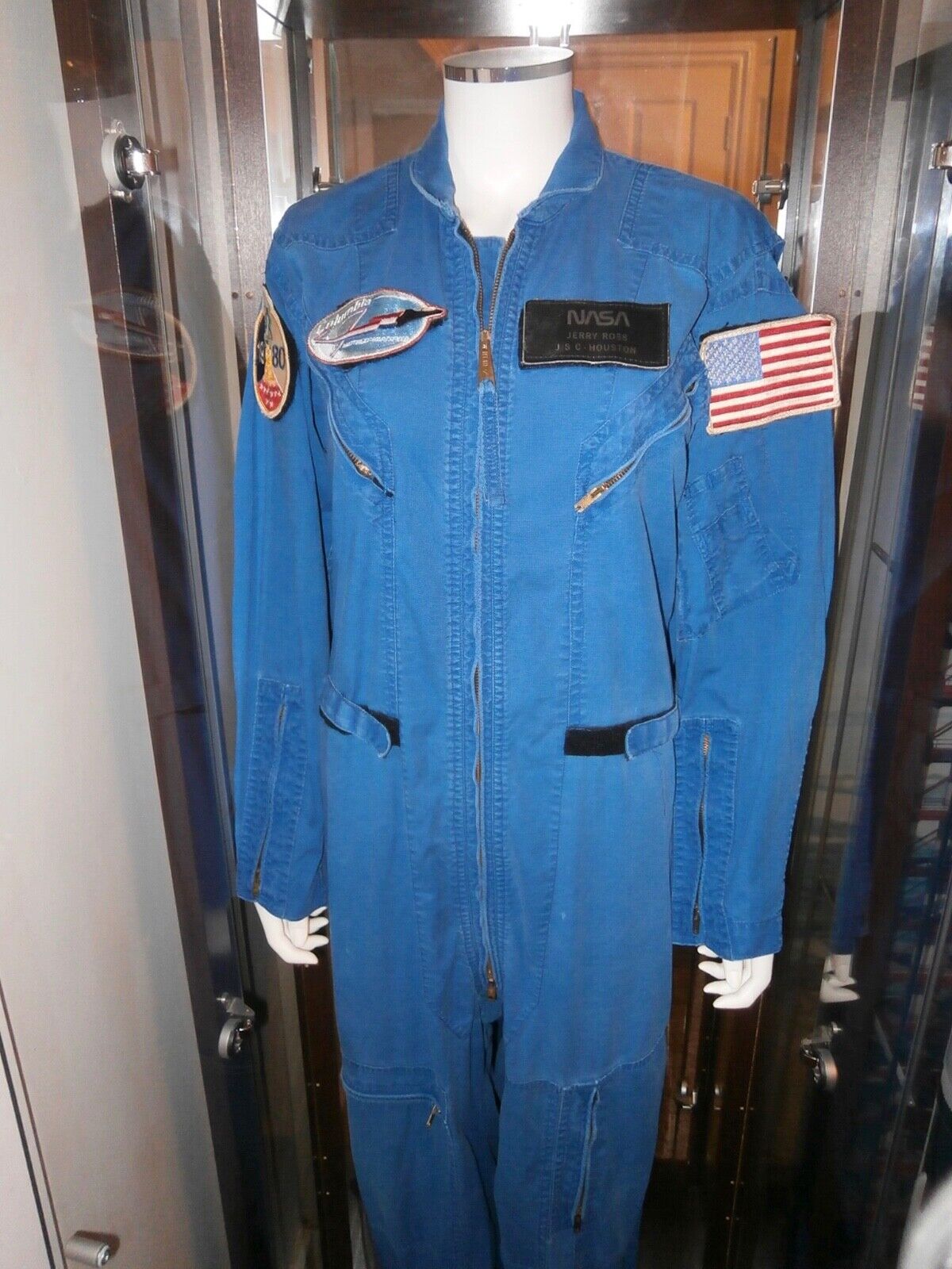 Astronaut flying suit Columbia space shuttle STS 4 worn by Jerry Ross Full COA