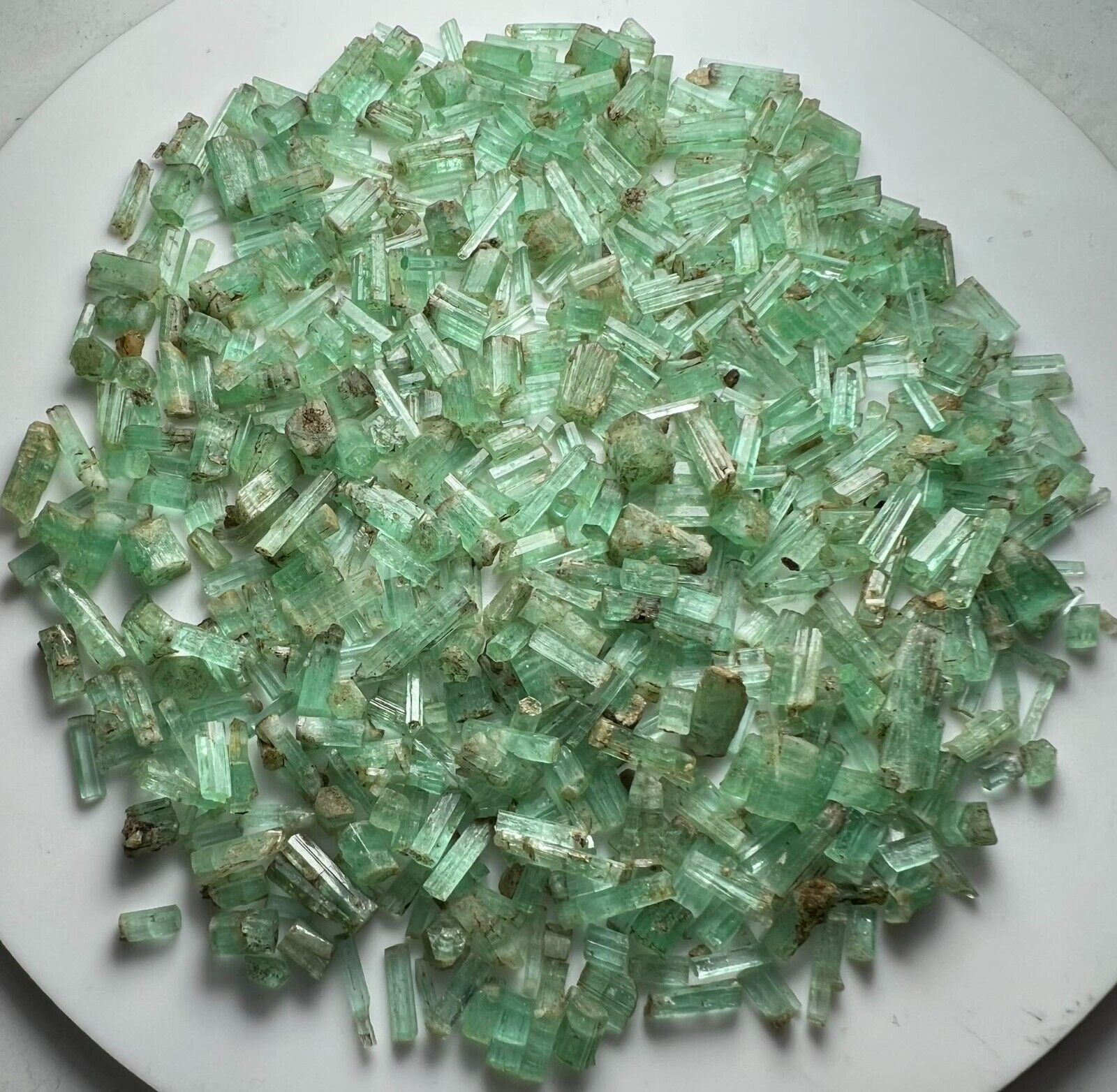 260 CT Light Green Panjshir Emerald Small Crystals Lot From Afghanistan