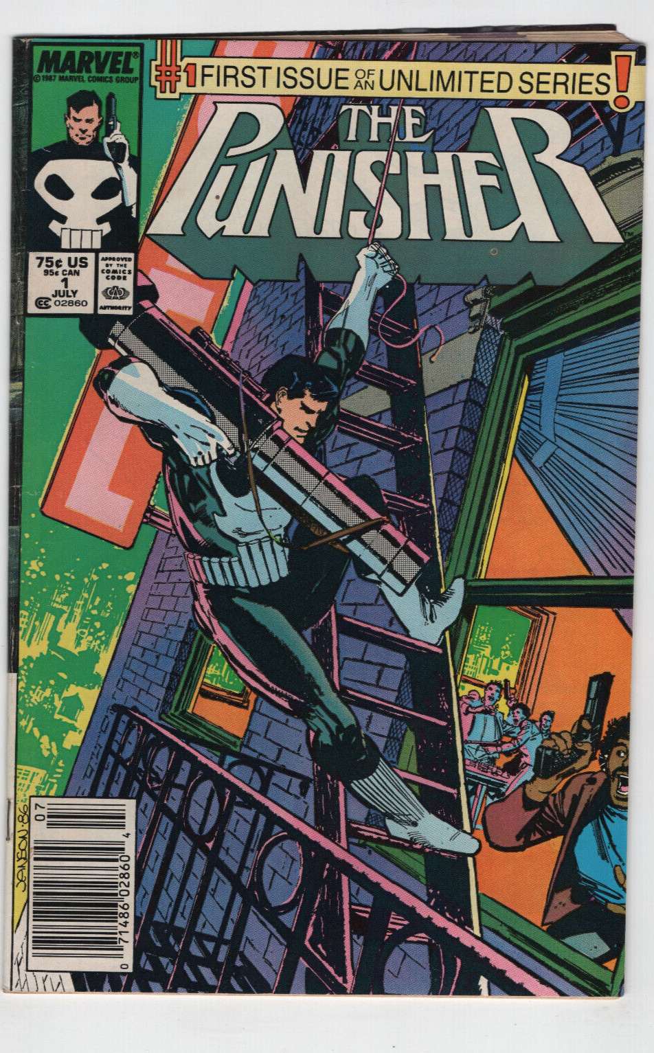 THE PUNISHER #1 1ST ONGOING SOLO SERIES MARVEL COMICS 1987 DAREDEVIL NEWSSTAND