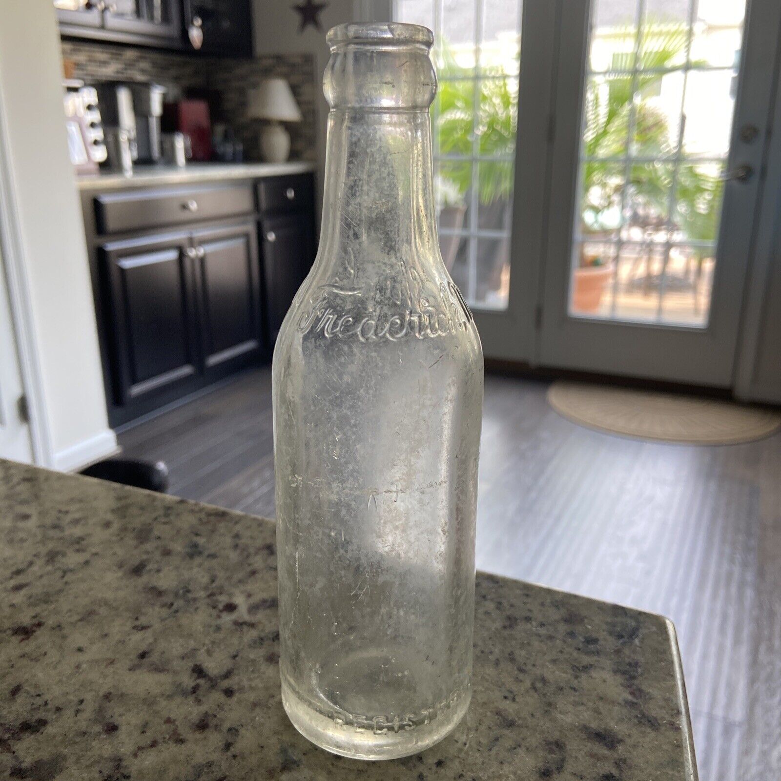 Vintage SHIPLEY’S Frederick MD Embossed Script Soda Bottle Registered 7 oz. HTF