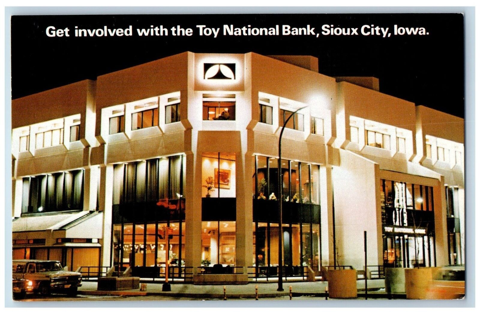 c1950's Get Involved With The Toy National Bank Building Sioux Iowa IA Postcard
