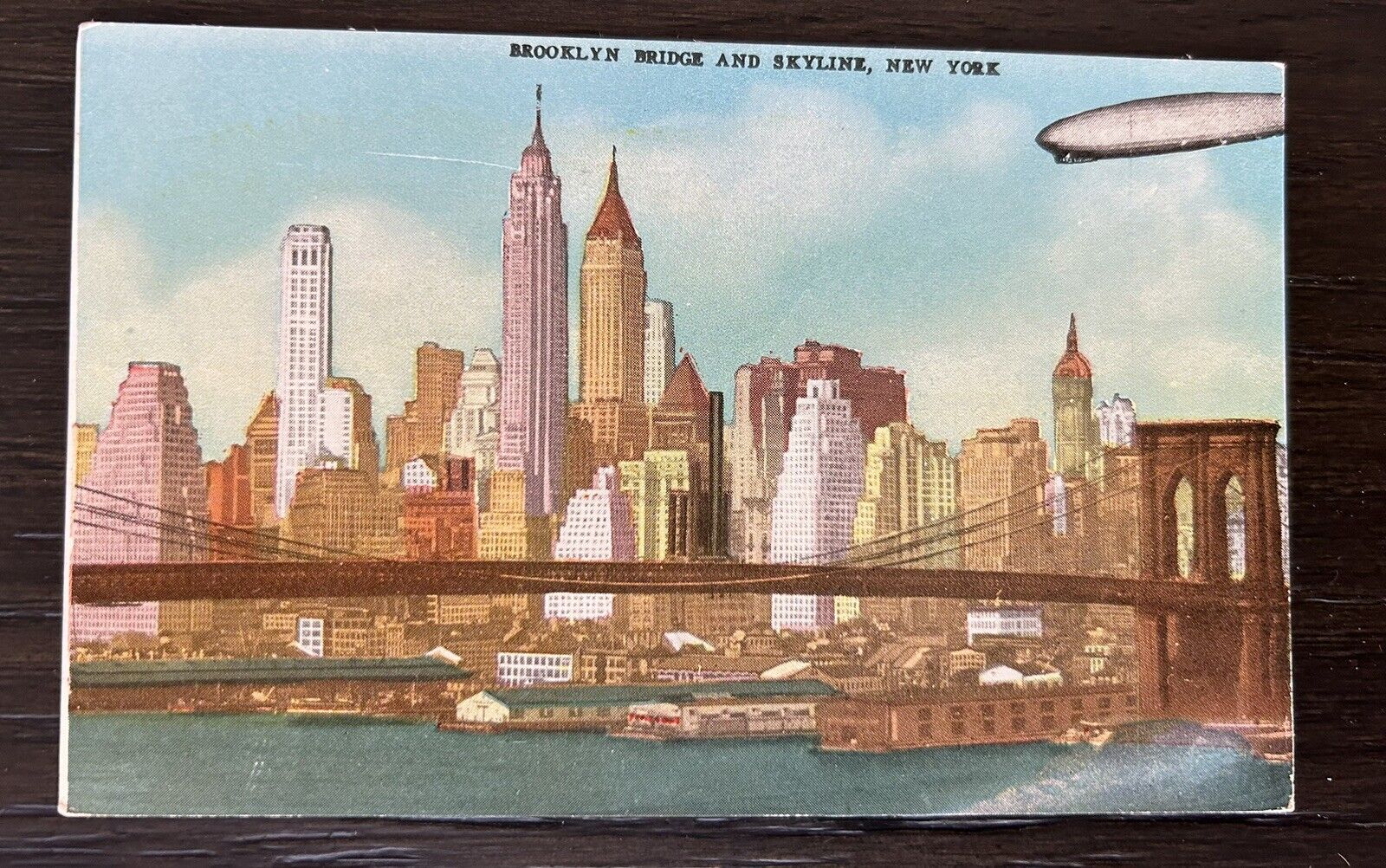 New York 1930s / Panorama With Zeppelin 