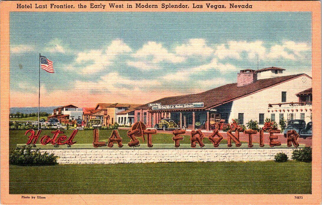 Hotel Last Frontier, LAS VEGAS, Nevada Linen Postcard - Tichnor