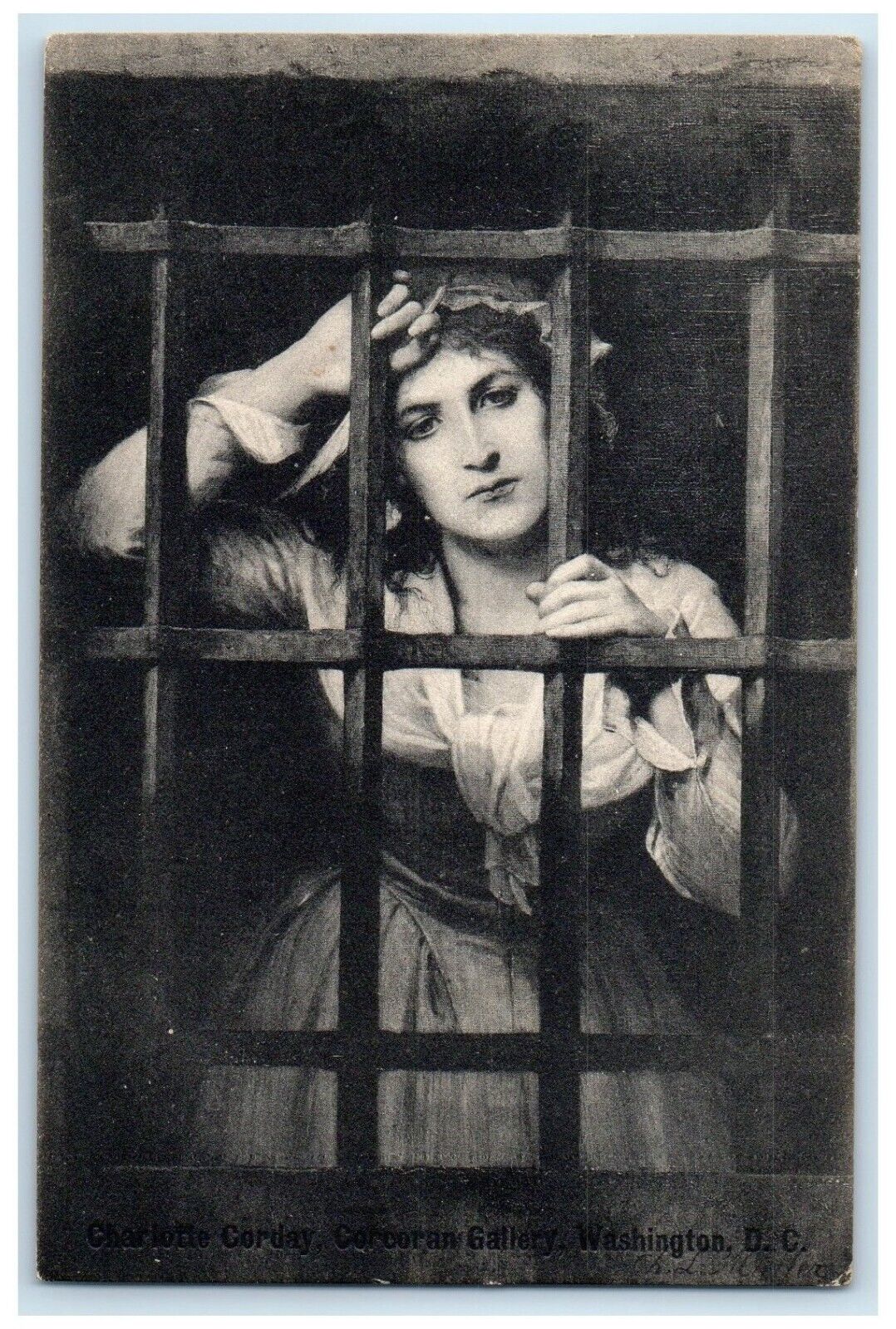 1907 Charlotte Corday Corcoran Gallery Washington DC, Woman In Jail Postcard