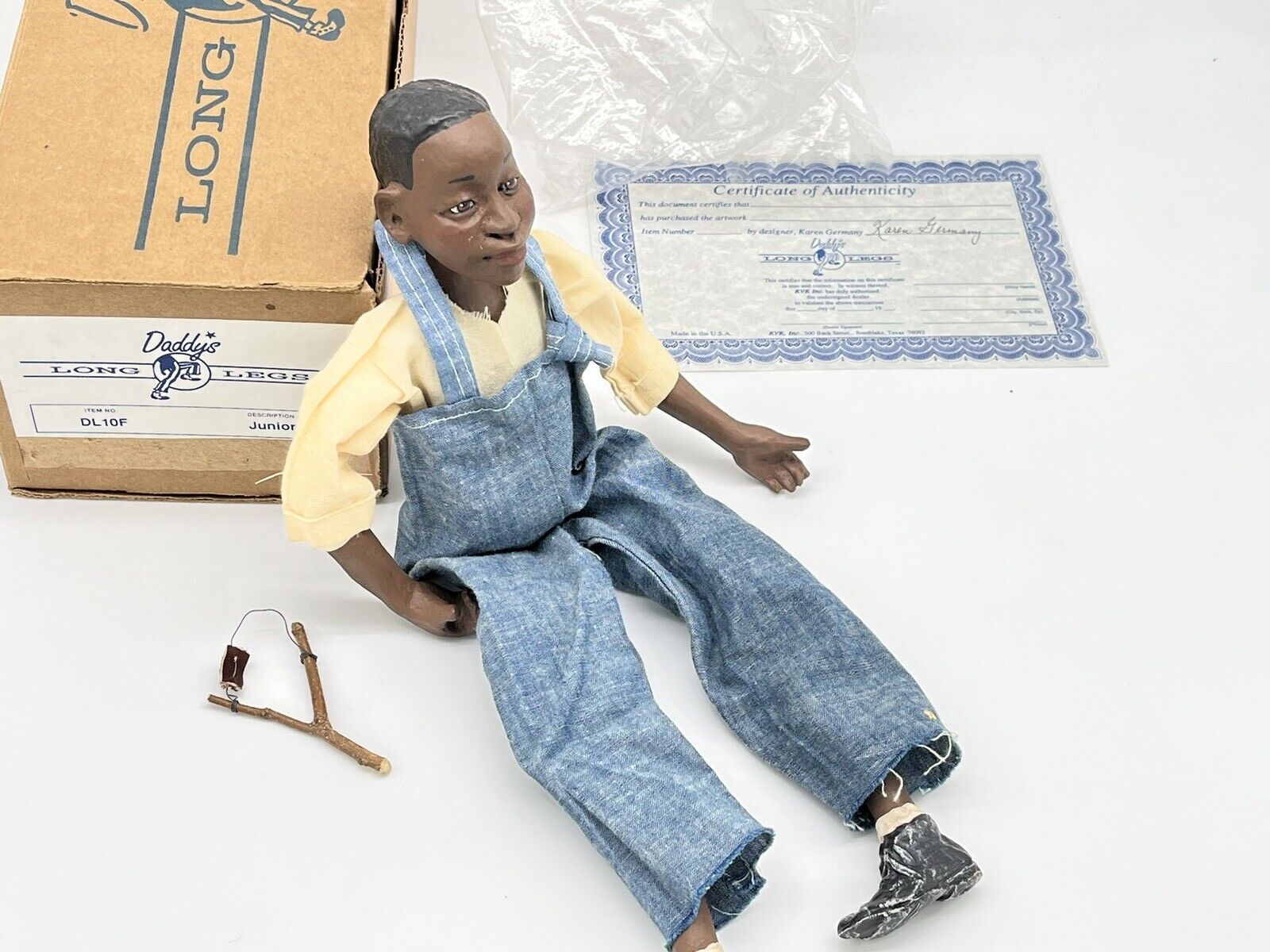 NOS Vintage Daddy's Long Legs Junior Doll African American with Box