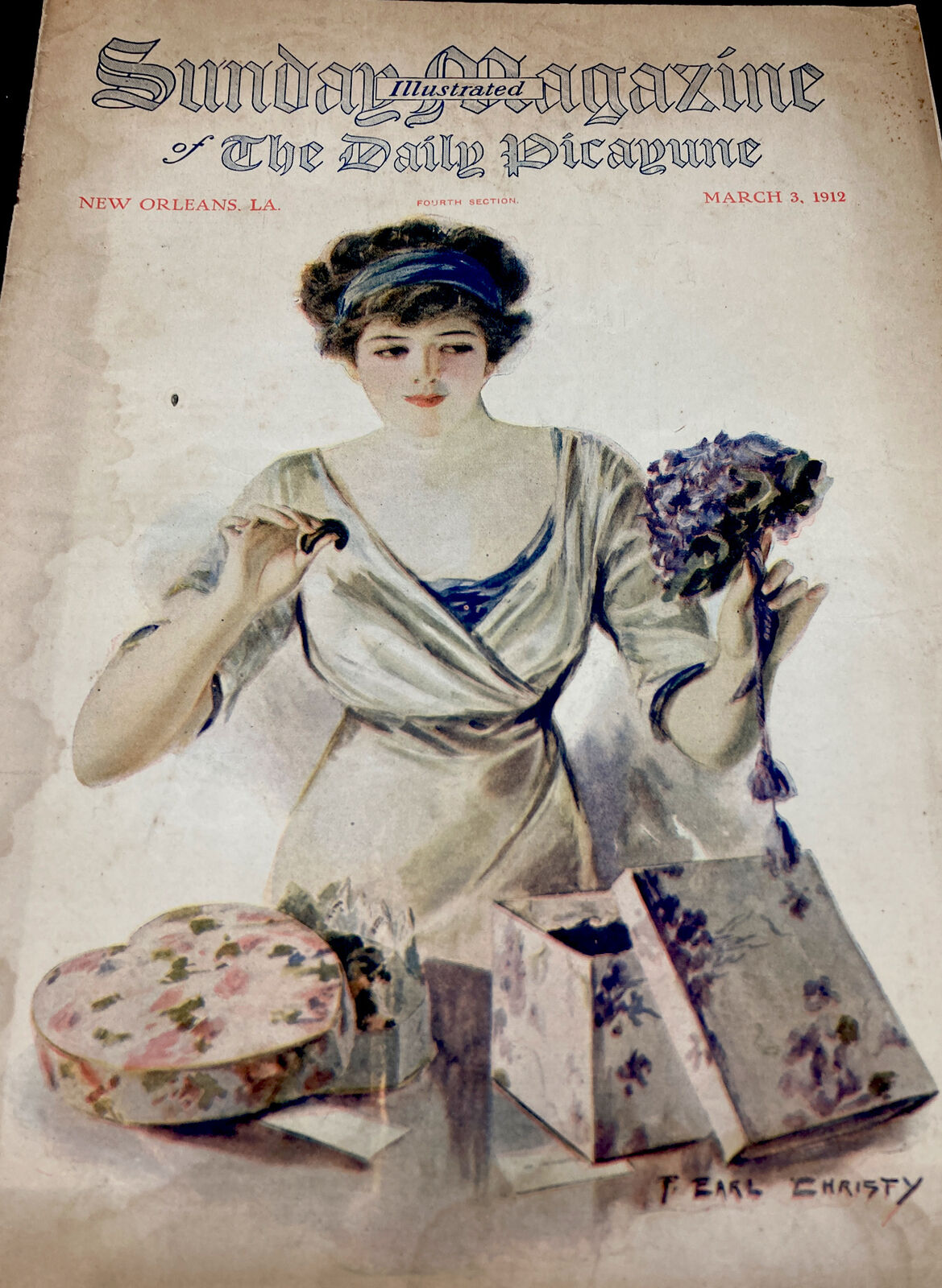 Antique Original 1912 New Orleans Daily Picayune Sunday Magazine