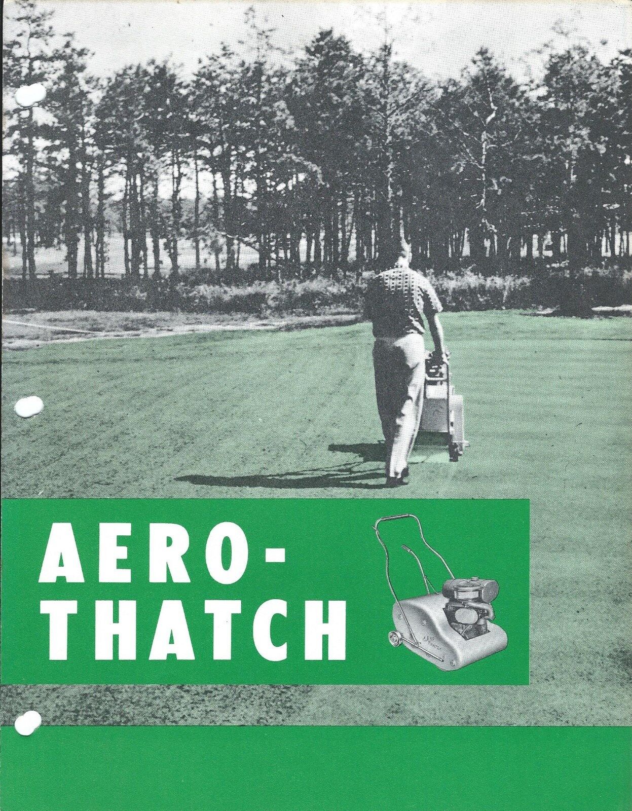 Lawn Equipment Brochure - Aero-Thatch - X-53 X-54 X-61 Turf c1962 2 items (LG34)