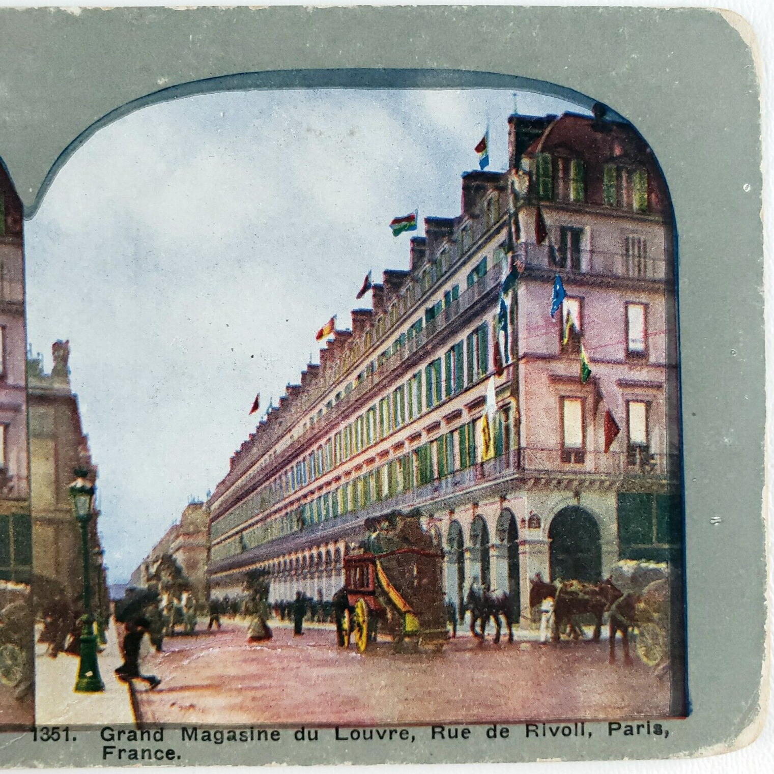 Grands Magasins du Louvre Stereoview c1905 Parisian Department Store Paris C1309