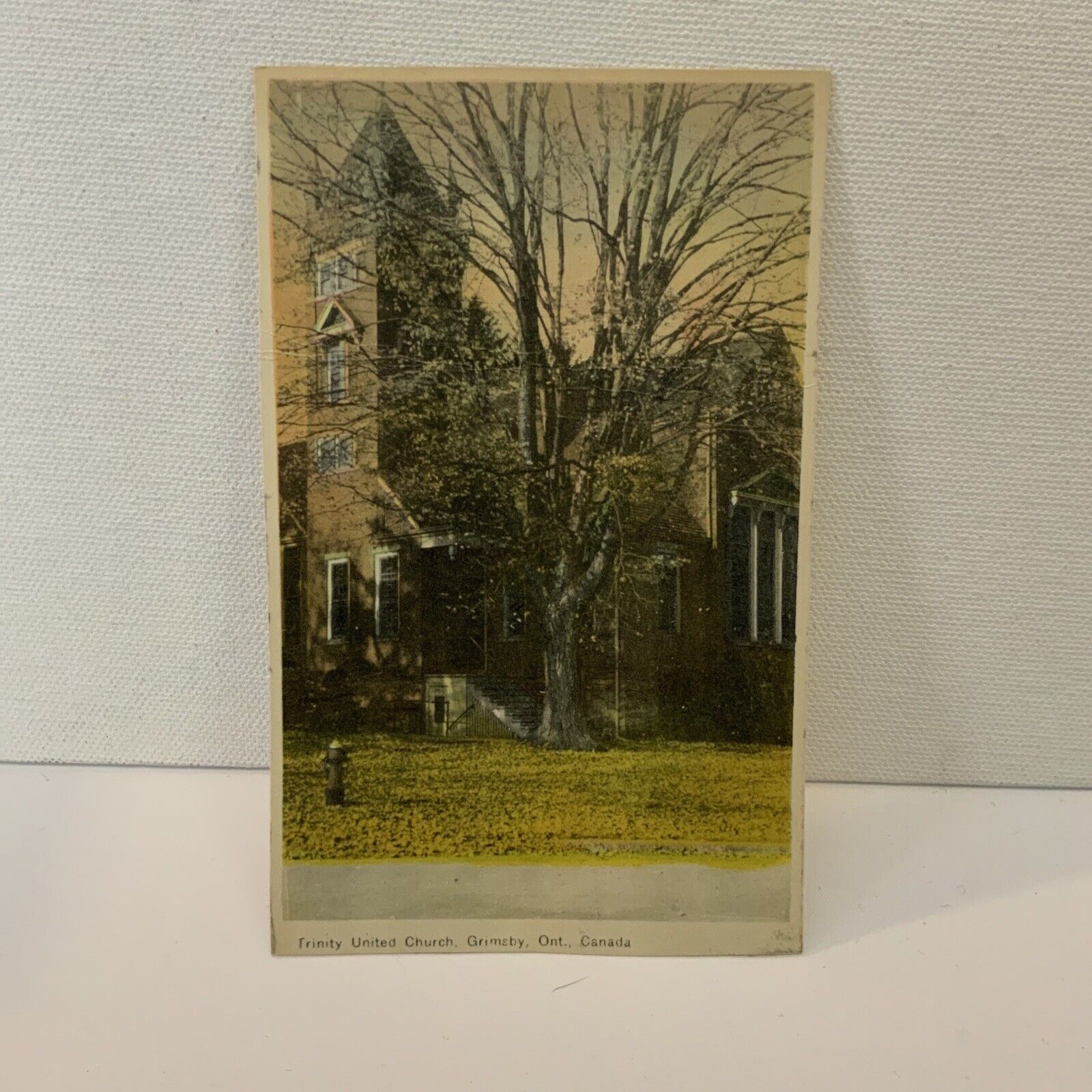 Trinity United Church, Grimsby, Ont., Canada…Old Postcard
