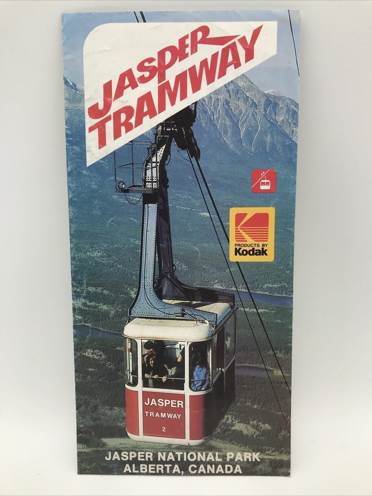 1978 JASPER TRAMWAY ALBERTA CANADA KODAK FILM RETAILER Travel Guide Brochure Map