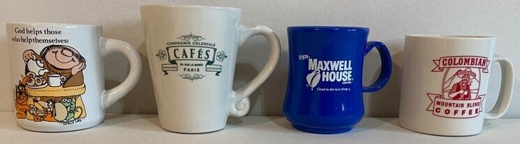 Vintage Maxwell House, Compagnie Coloniale, Colombian Mountain Blend Coffee Mugs
