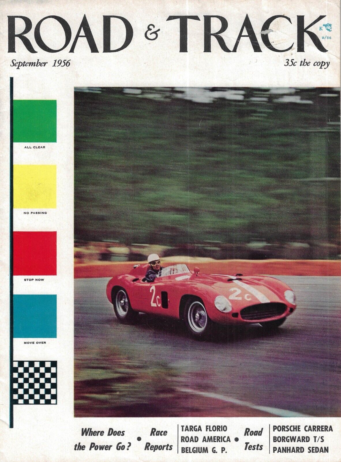 Road & Track magazine 1956 May  Palm Springs SCCA races,  D Jaguar test