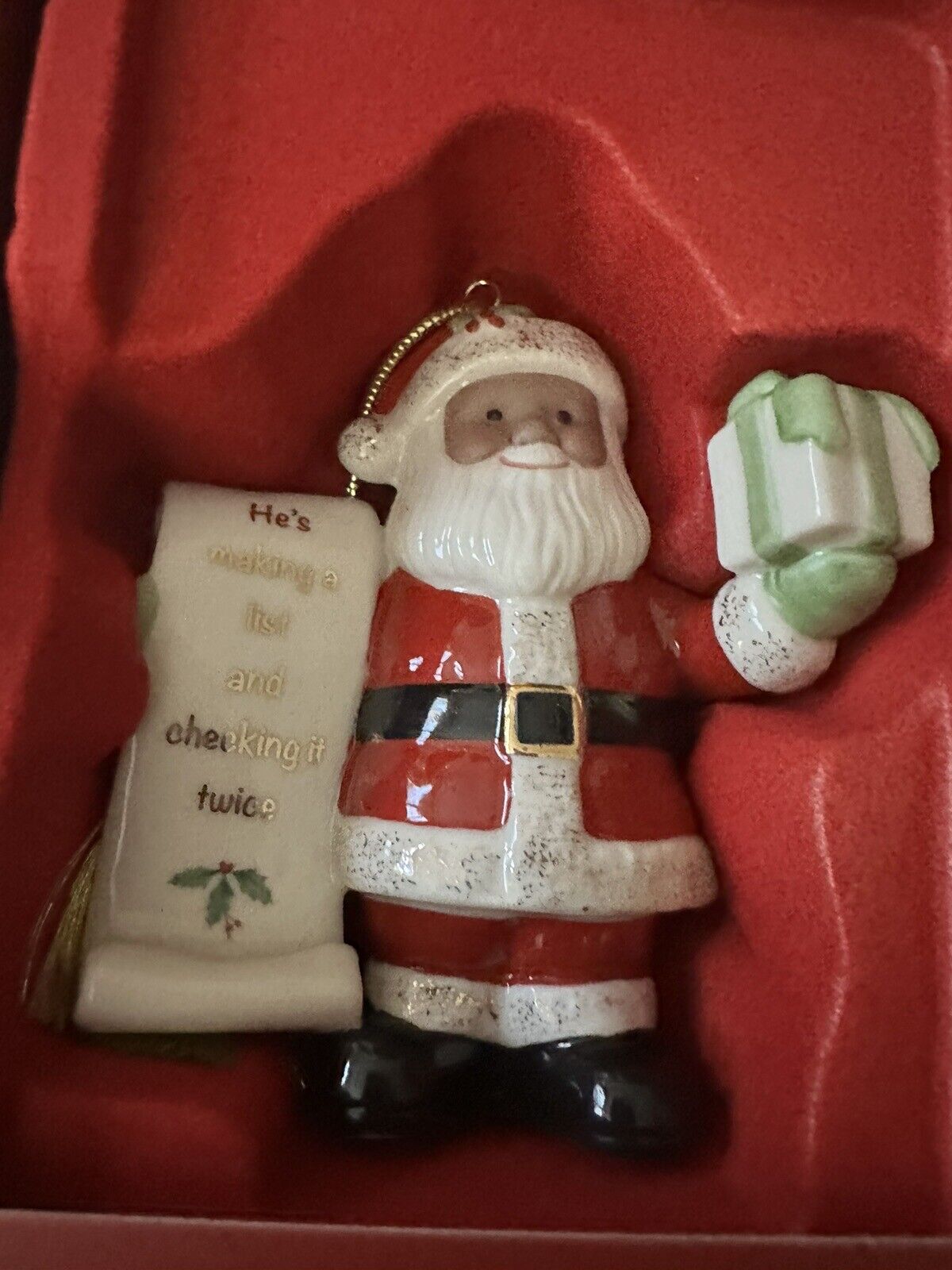 3 Separate Lenox Christmas Ornaments Porcelain