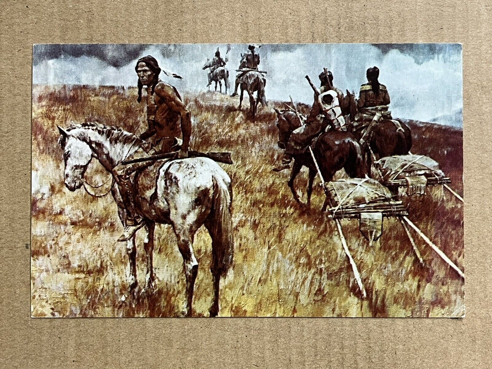 Postcard Fruitless Victory Kenneth Riley Little Bighorn Native American Indians
