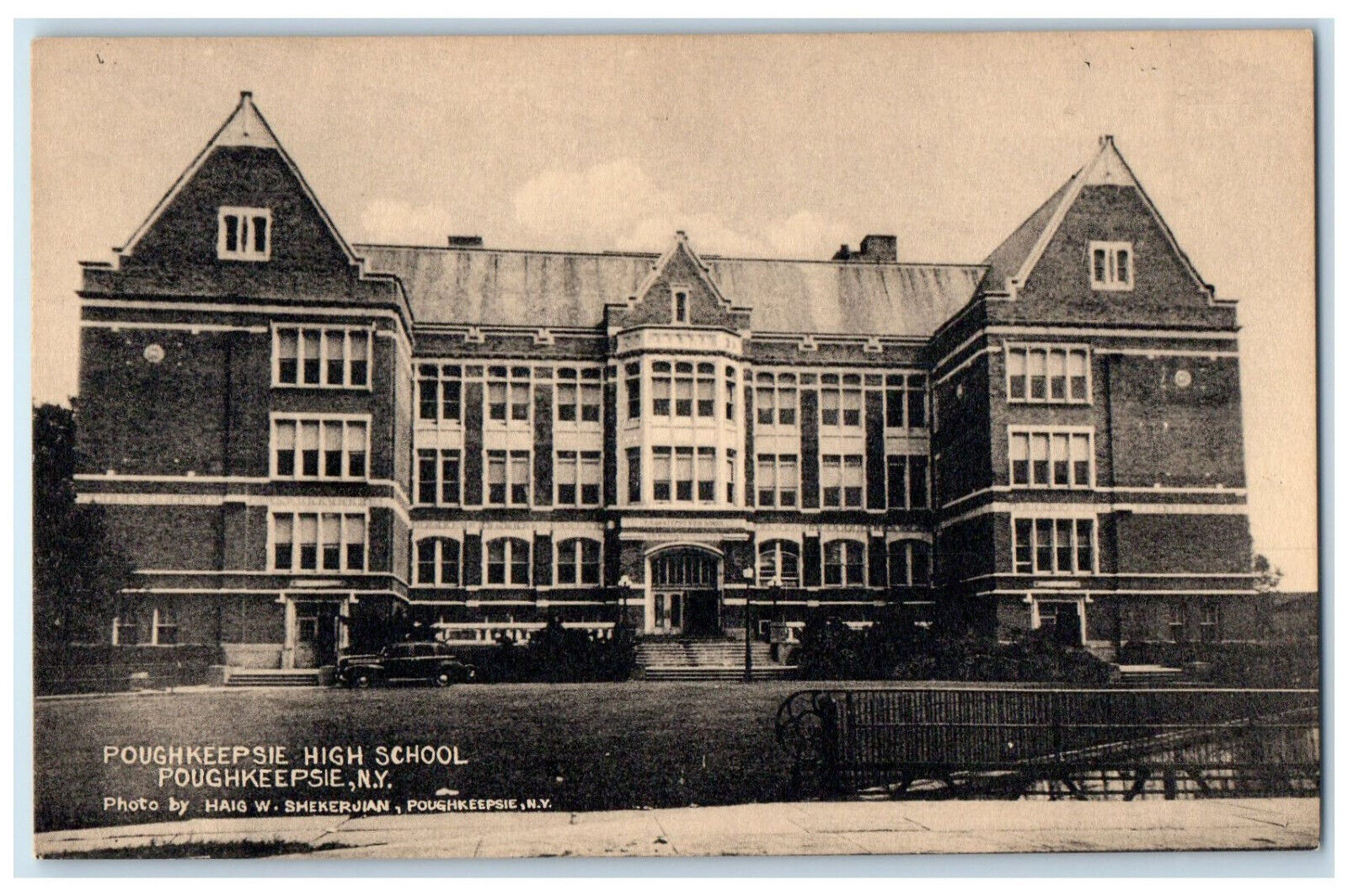 c1940\'s Poughkeepsie High School Poughkeepsie New York NY Unposted Postcard