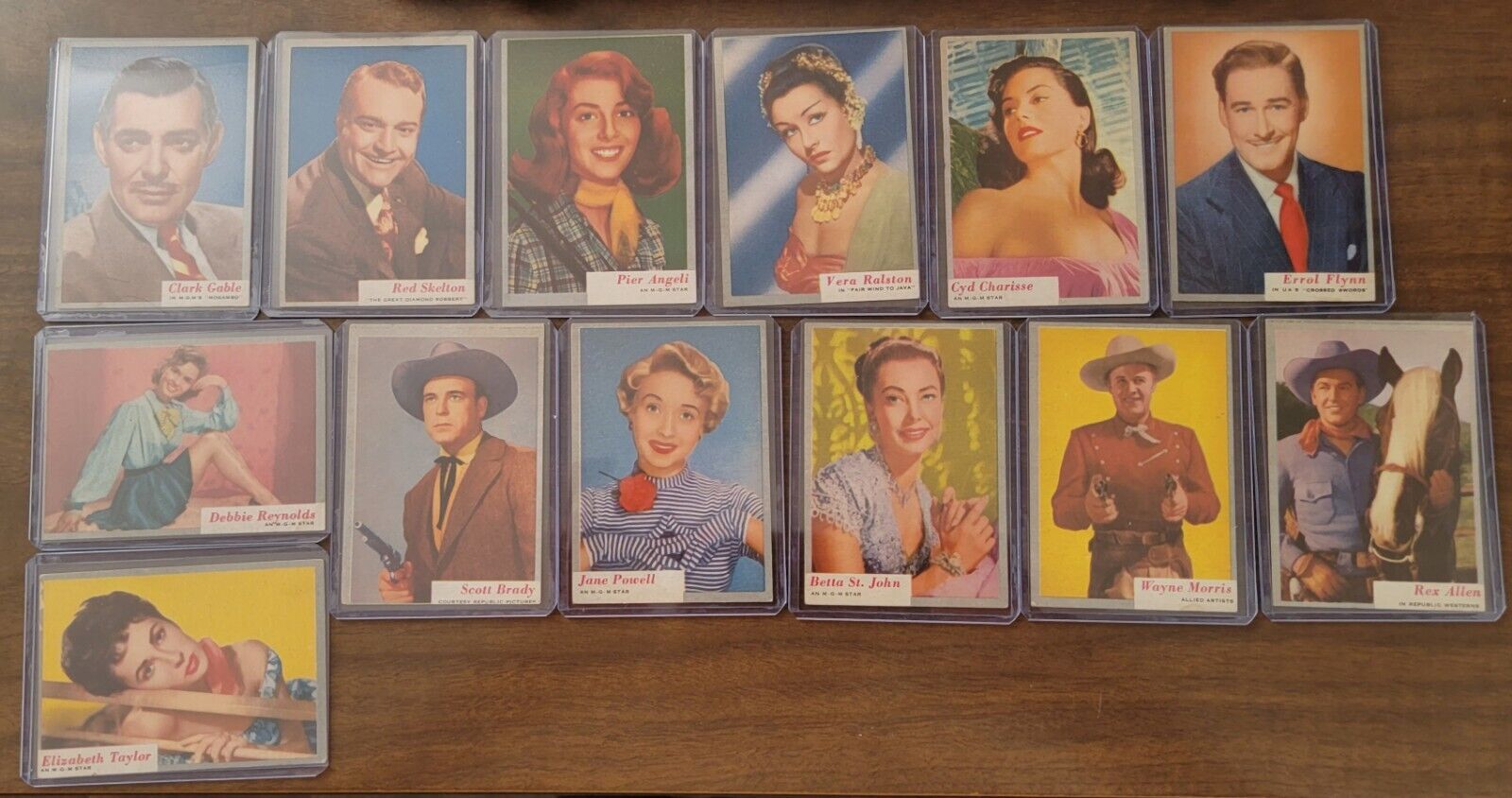 1953 TOPPS WHO-Z-AT-STAR 42 CARD LOT ORIGINAL TRADING CARDS *HOLLYWOOD ROYALTY*