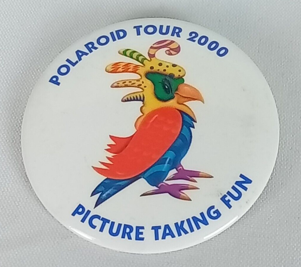 Polaroid Tour 2000 Logo Pinback Button