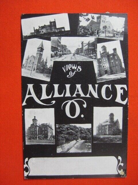 Views of Alliance OH 1910 Postcard Ohio