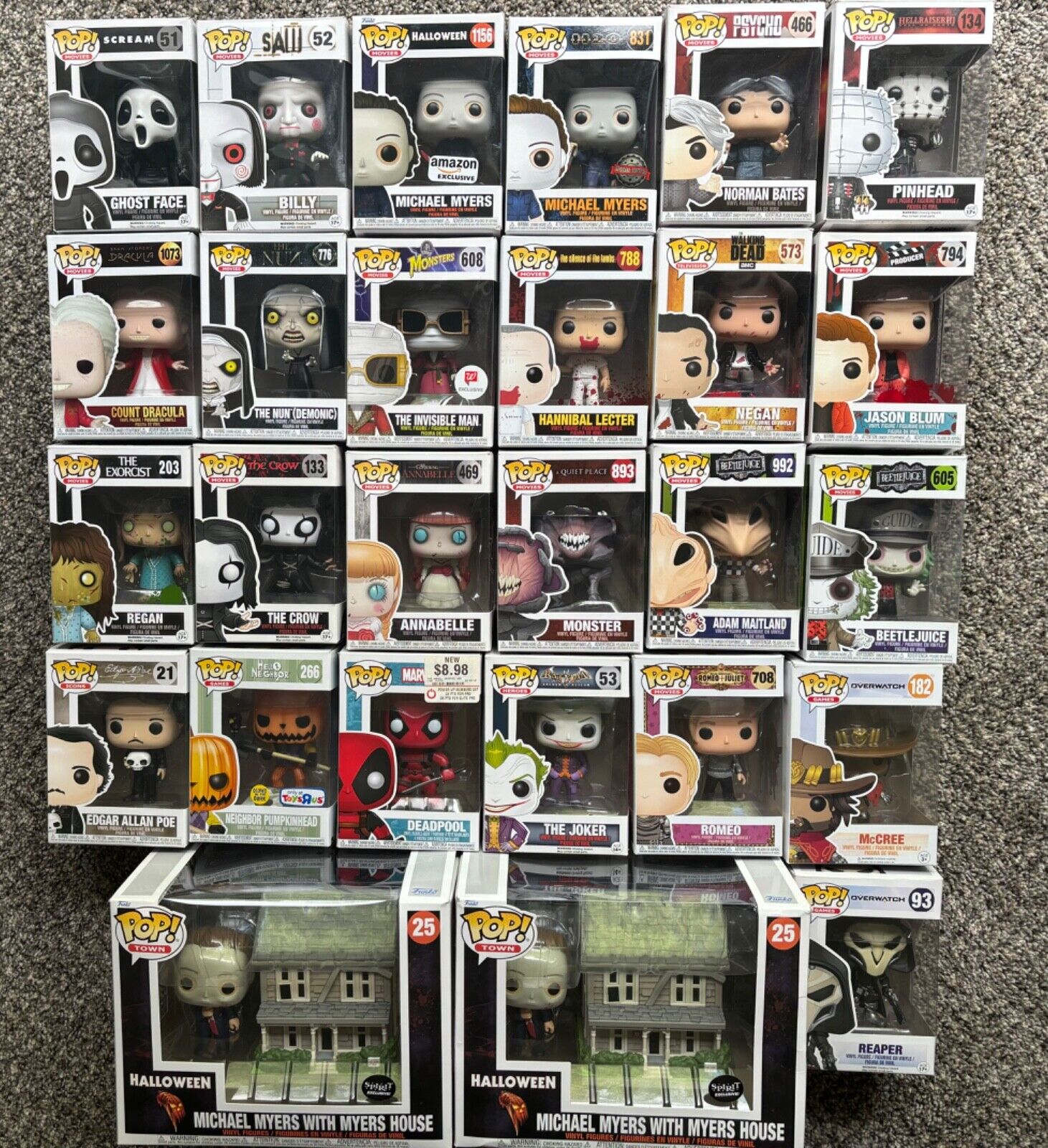 Horror Funko Pop Lot All in boxes, Rare and sought-after pops