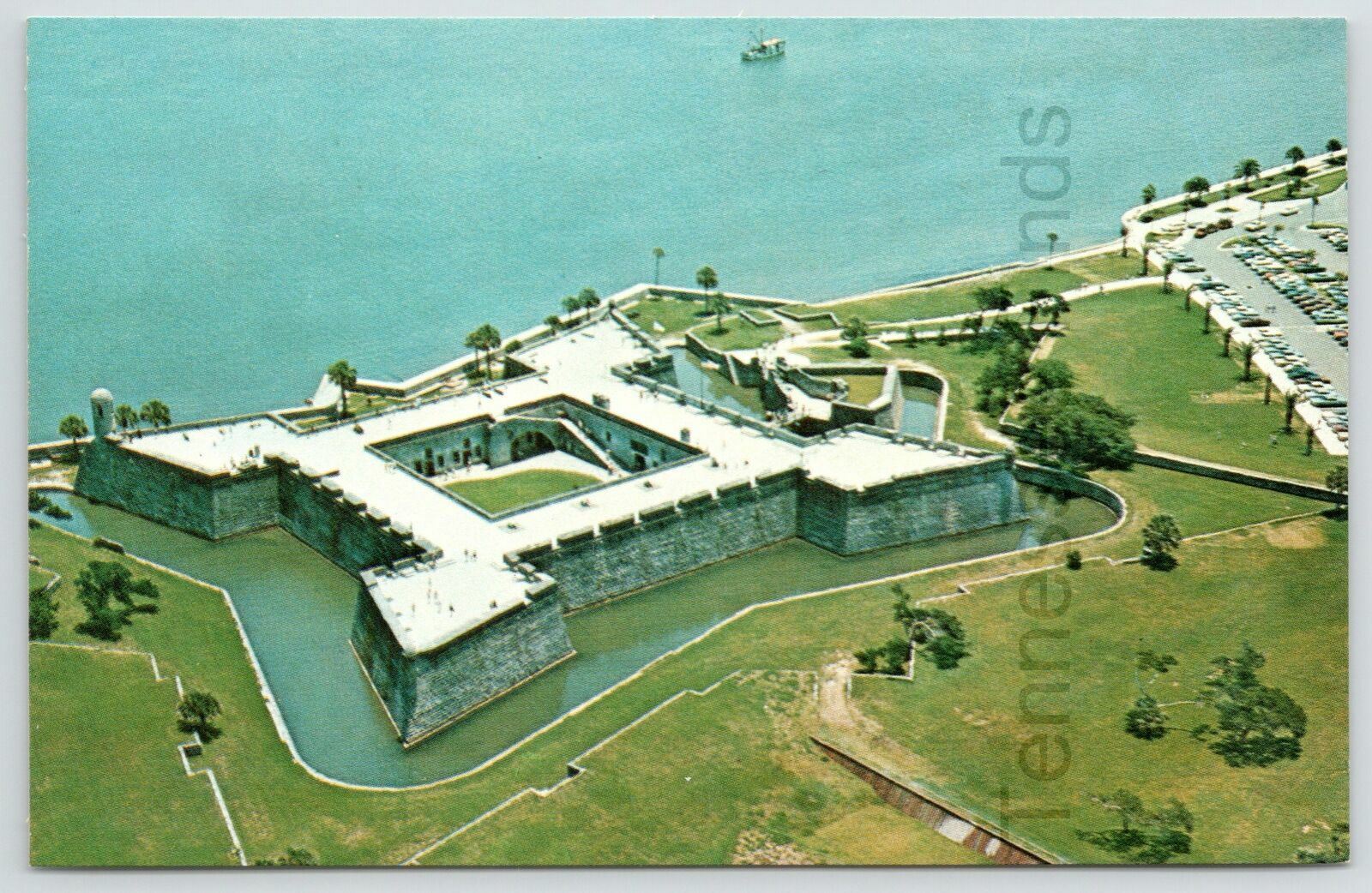 Postcard St. Augustine Florida Aerial View Castillo De San Marcos