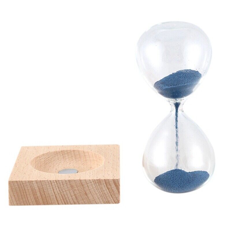 Wood Glass + Iron Powder Sand Flowering Magnetic Hourglass with Packaging9150