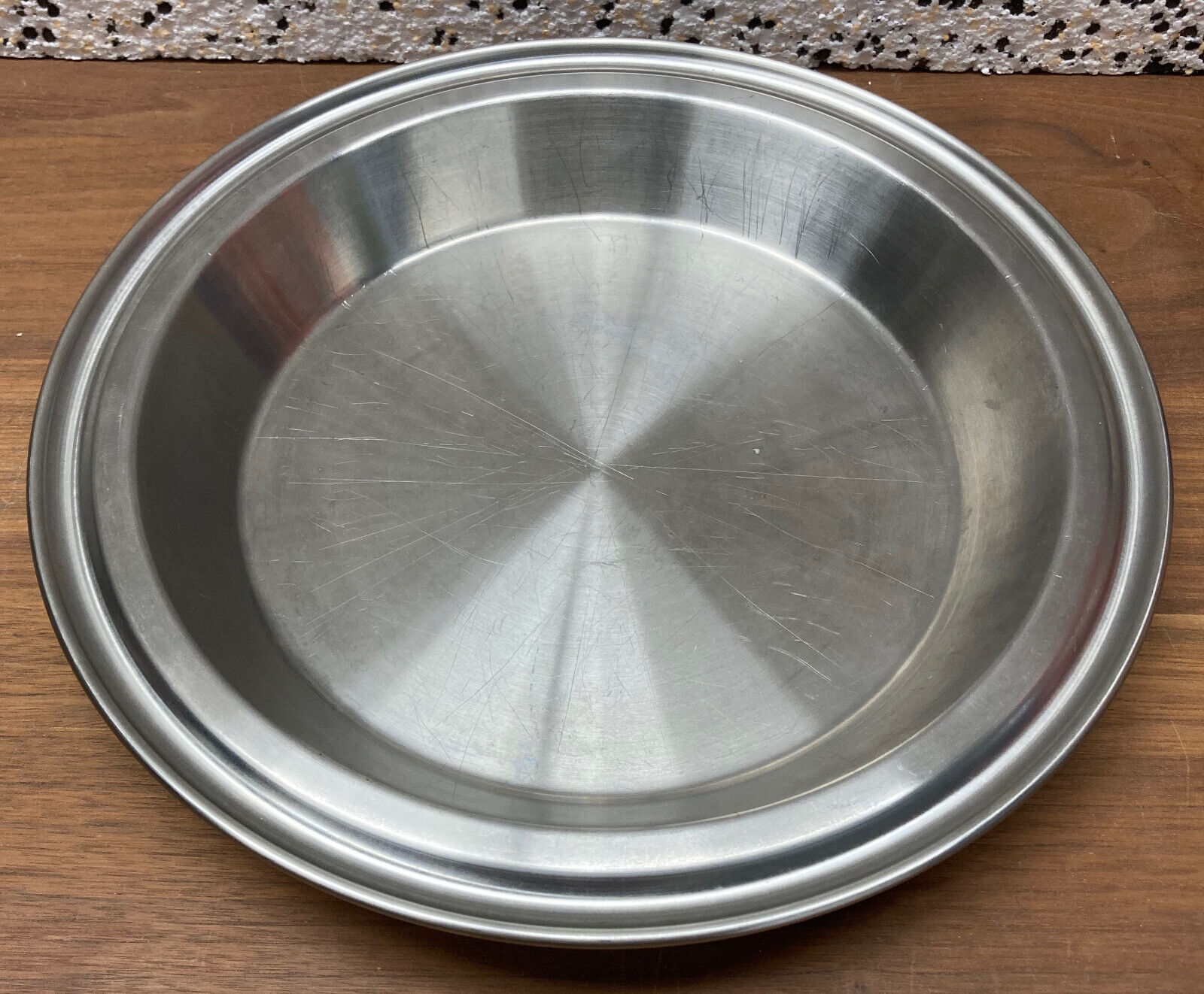 Vintage Heavy Stainless Steel Pie Plate/Pan No-Drip USA FREE CONUS SHIPPING