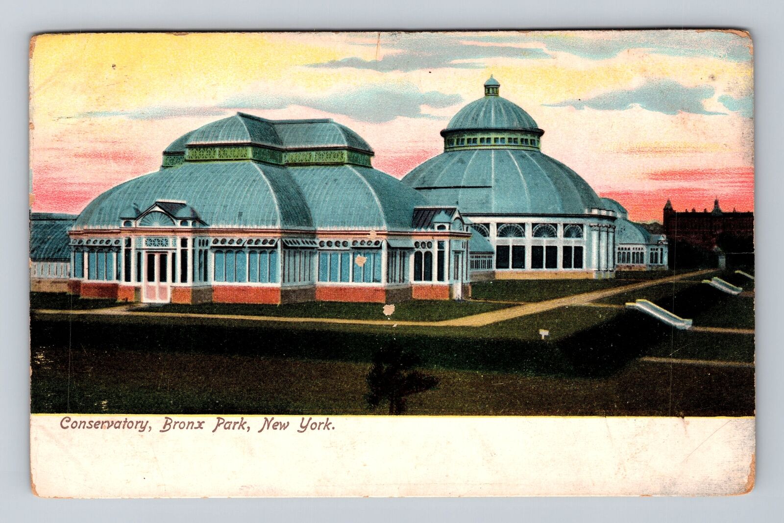 New York City NY-Conservatory, Bronx Park, Antique, Vintage Postcard