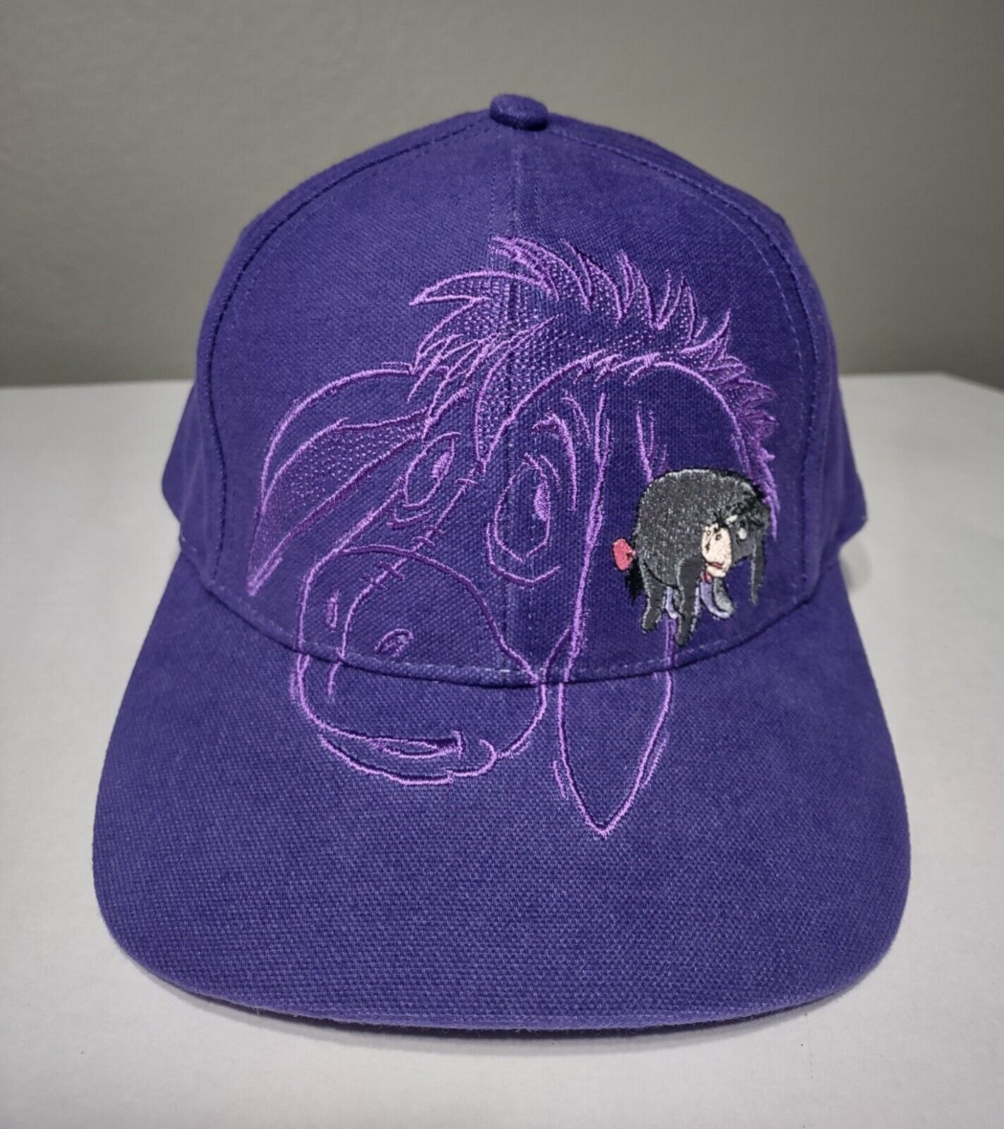 Walt Disney Purple Embroidered Eeyore Snap Back Baseball Cap