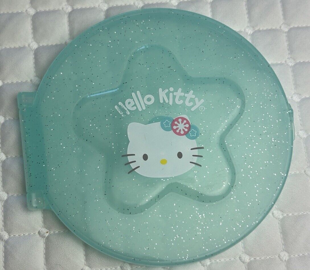Hello Kitty CD Case Holder Blue Early 2000s Sanrio Official  Japan Cute Kawaii
