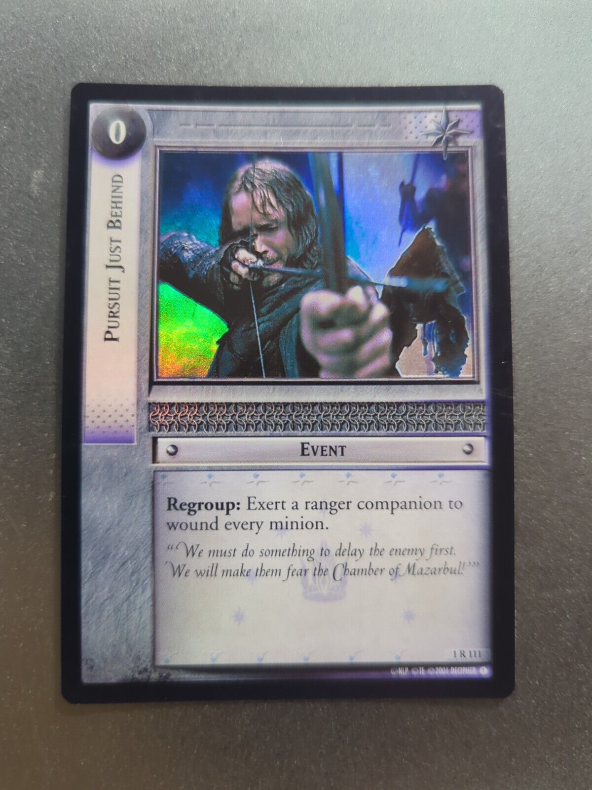 Pursuit Just Behind LOTR TCG Foil Fellowship Of The Ring 1R111