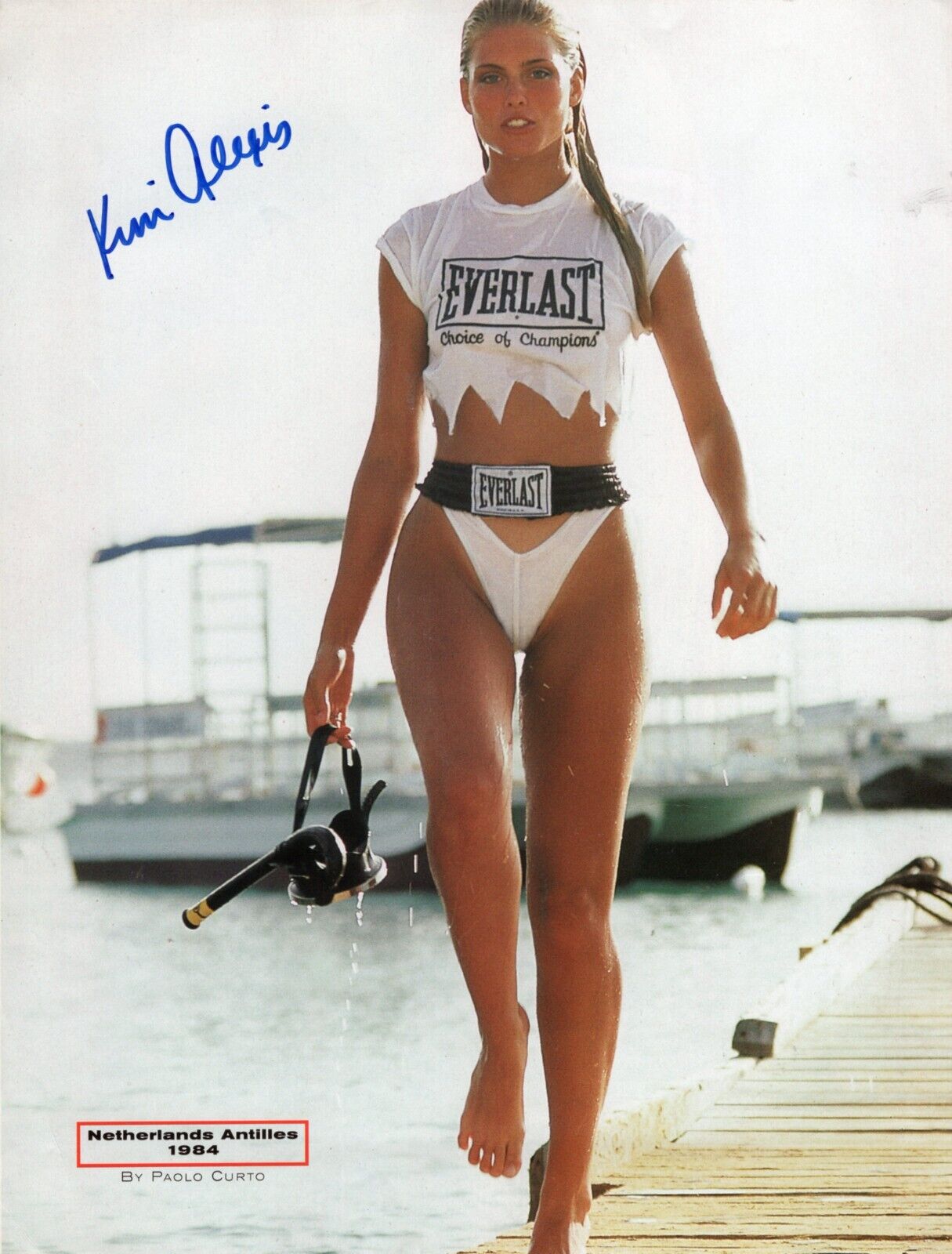 Kim Alexis Signed 8x10 Photo Sports Illustrated/Book Page 1984